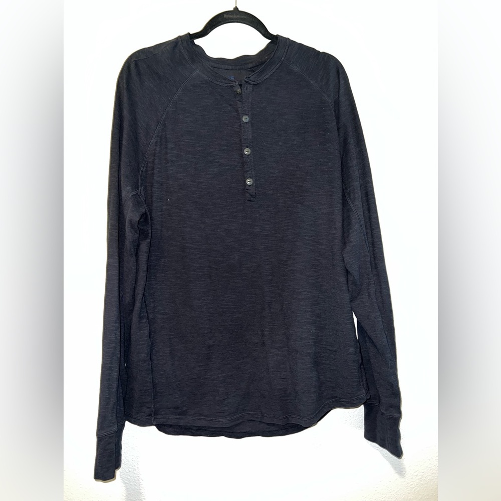 Mens Long sleeve Henley. Good Man Brand XL